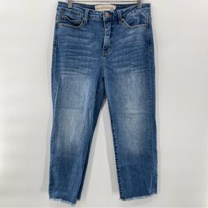 Soft Surroundings High Waisted Straight Taper Cropped Jeans Size 10P